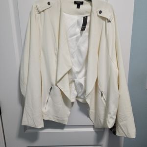 Torrid Ivory drape blazer sz 4